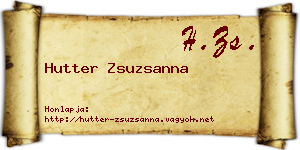 Hutter Zsuzsanna névjegykártya